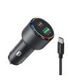 Realpower 48W USB-C ve USB-A Çift Çıkışlı PD Hızlı Araç Şarj Adaptörü ve USB-C to USB-C Kablo Seti RP-CC48W