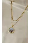 Dorika Zincir 2li Anı Kolyesi