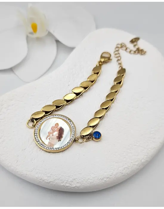 Fotoğraflı Bileklik Arpa Zincir