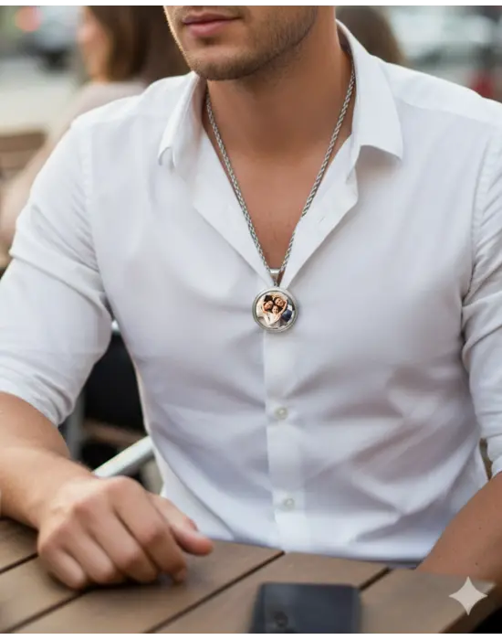 Burgu Zincir Anı Kolyesi Erkek