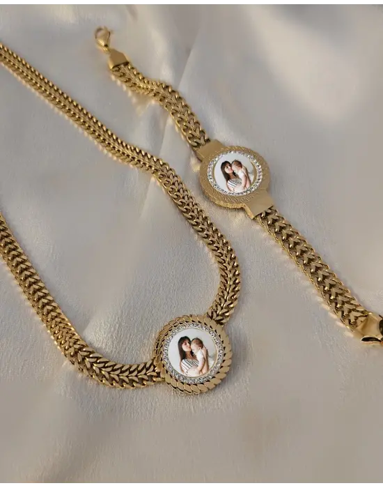 Anı kolyesi seti hasır model detaylı