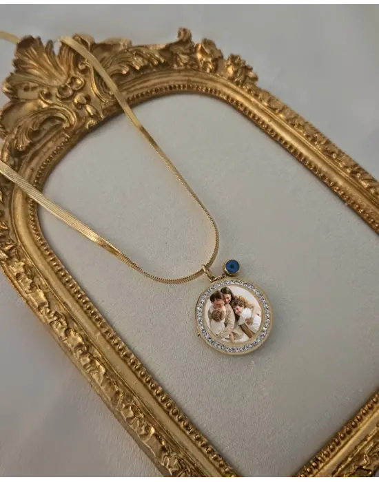 Anı Kolyesi italyan taşlı Model