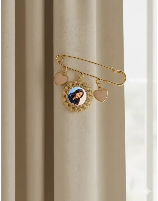 Anı İğnesi Kalp Detaylı