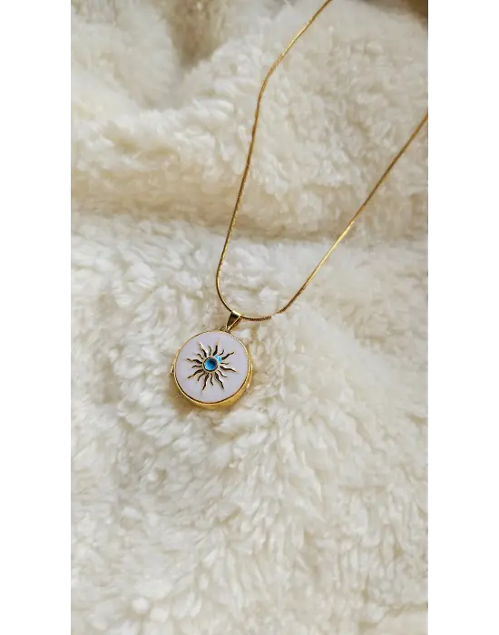 Beyaz Anı Kolyesi Kapaklı