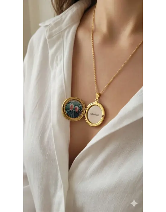 Anı Kolyesi Kapaklı Çelik kolye