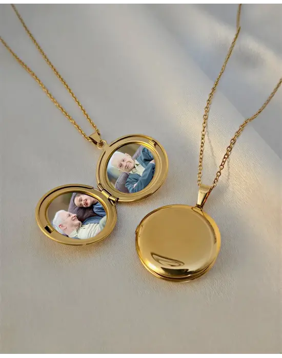 Anı Kolyesi Kapaklı Çelik kolye