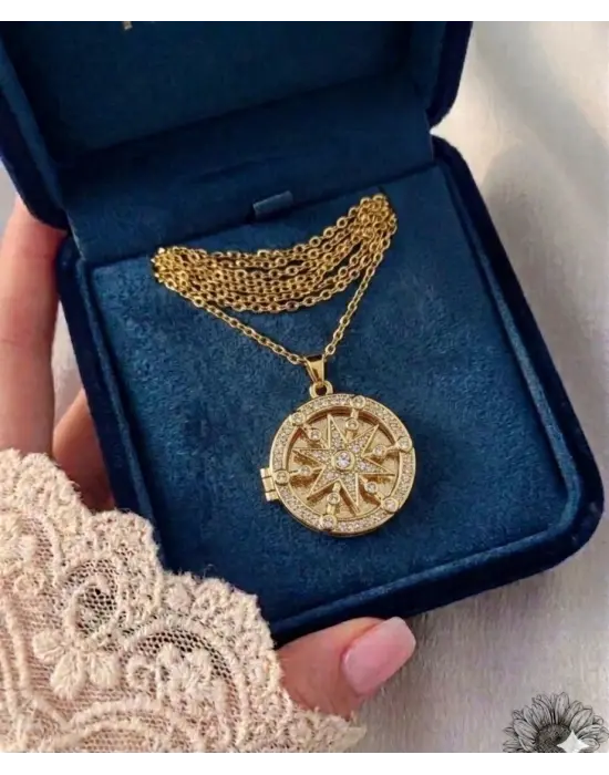 Yıldız Kapaklı Anı Kolyesi Fotoğraflı