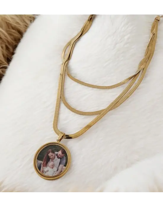 Anı Kolyesi İtalyan Zincir 3lü