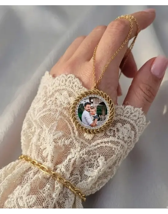 Anı Kolyesi Taş Detaylı