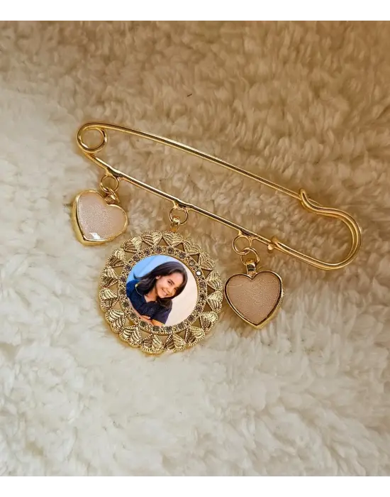 Anı İğnesi Kalp Detaylı