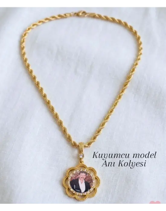 Kuyumcu model Anı Kolyesi Burgu Zincir