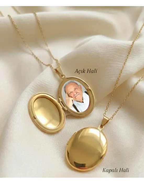 Anı Kolyesi Oval Model Kapaklı