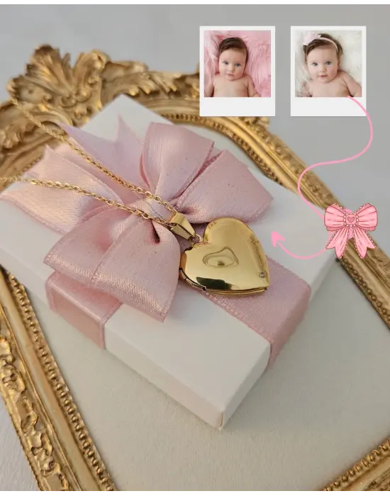 Kalpli Anı Kolyesi Fotoğraflı