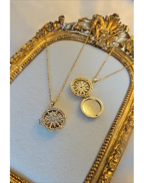 Yıldız Kapaklı Anı Kolyesi Fotoğraflı