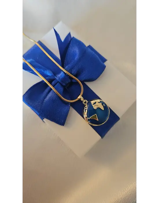 Dünya Anı Kolyesi Fotoğraflı