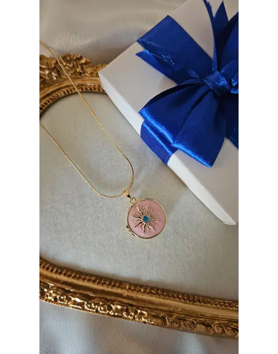 Pembe Kapaklı Kolye