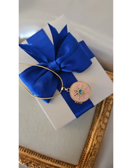 Pembe Kapaklı Kolye