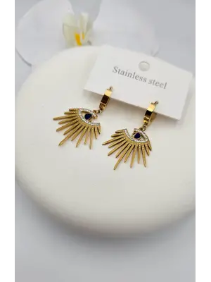 Çelik küpe göz detaylı