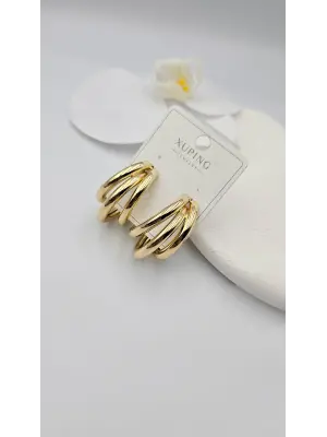 14K Xuping Çelik küpe büyük boy