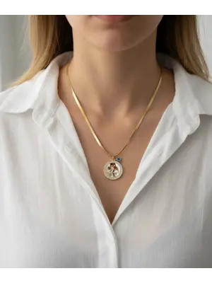 Anı Kolyesi italyan taşlı Model