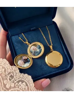 Anı Kolyesi Kapaklı Çelik kolye