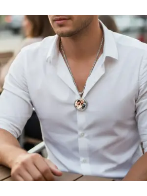 Burgu Zincir Anı Kolyesi Erkek