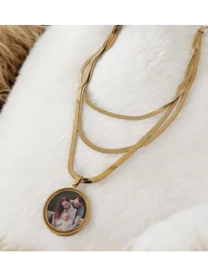 Anı Kolyesi İtalyan Zincir 3lü