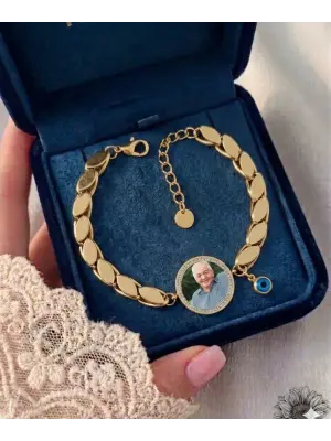 Fotoğraflı Bileklik Arpa Zincir