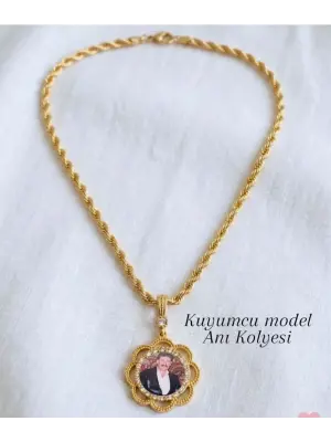 Kuyumcu model Anı Kolyesi Burgu Zincir