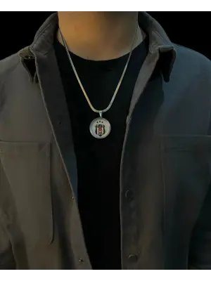 Çift Fotoğraflı Anı Kolyesi İtalyan Zincir Erkek