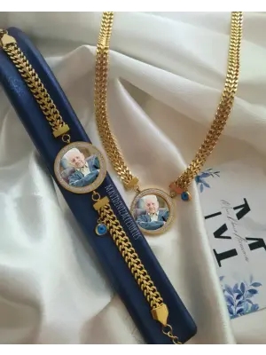 Anı Seti Fotoğraflı Kolye ve Bileklik