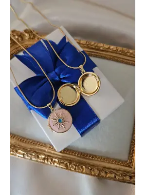 Pembe Kapaklı Kolye