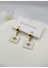 Sedefli çelik küpe