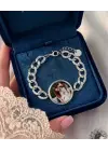 Anı Bileklik Gümüş Renk Çelik