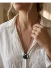 Anı Kolyesi Siyah Çelik