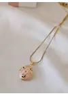 Pembe Kapaklı Kolye
