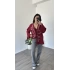 Ahri Oversize Nakış İşlemeli Kimono Bordo