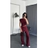 Axel Kayık Yakalı 2li Takım Bordo