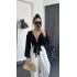 Berry Bağlama Detay Bolero Gömlek Siyah
