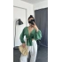 Berry Bağlama Detay Bolero Gömlek Yeşil