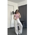 Bisiklet Yaka Basic Kısa Kollu Tişört Pembe
