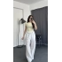 Bisiklet Yaka Basic Kısa Kollu Tişört Sarı