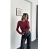 Bisiklet Yaka Düz Basic Body Bordo