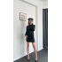 Ceku Kayık Yaka Drape Elbise Siyah