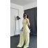 Estila Vatkalı Asimetrik Kesim Takım Sarı