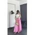 Karma Dökümlü Salaş Pantolon Pembe