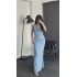 Lithe Premium Bluz - Etek 2’li Takım Mavi