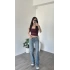 Millio Askılı Astarlı Tül Bluz Bordo