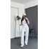 Osso Tek Omuz Örme Takım Beyaz