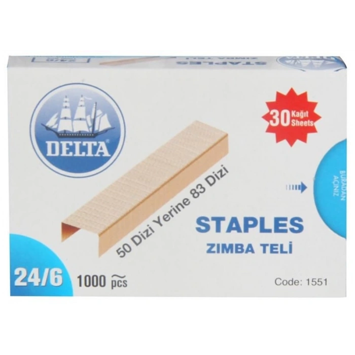 Delta Zımba Teli 24/6  Sarı